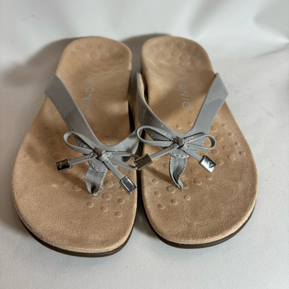 VIONIC Sz 6 Bella FlipFlip Style Slip On Orthotic Insole Non Slip Sole Bow - Picture 3 of 10